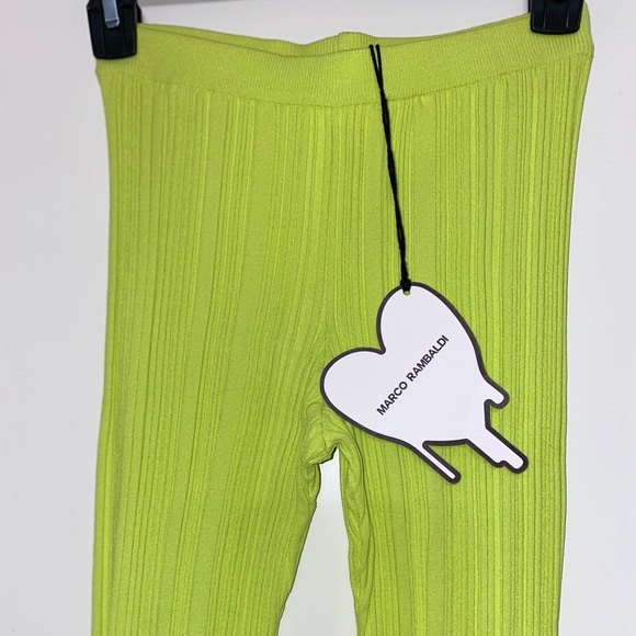 MARCO RAMBALDI SSENSE Lime Viscose Knit Pant Sz 38 ( XS-S) NWT - Picture 6 of 12